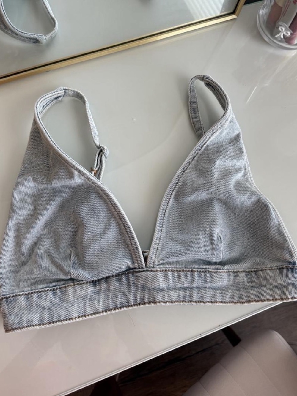 Wild Fable Denim Bralette Crop Top
